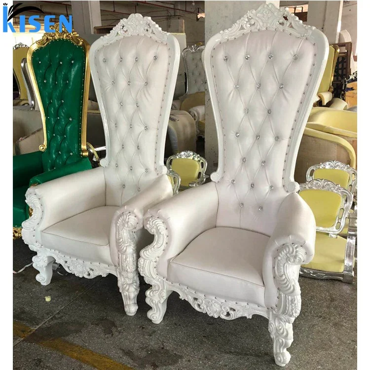 Kisen King and Queen sedie trono più economiche con schienale alto sedia da  matrimonio di lusso reale mobili da salone sedia da Hotel moderna CE