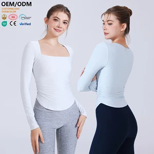 XW-CX5737 Women's Sportswear Wholesale Women's Training Clothes Custom Sports Top Sportswear Gym Designer Long Sleeve Shirt