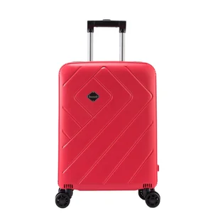 PP Material High Quality 3 PCS Spinner Luggage Sets Fashion Style Suitcase TSA Lock Carry on with Wheels