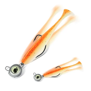 Cheery Night Glow Fishing Jig Hooks 3.5g 10g Luminous 3D Eye Obstacle-Jumping Lead Durable Crappie Heads Hook for Saltwater Fish – Metal Jig – view 5