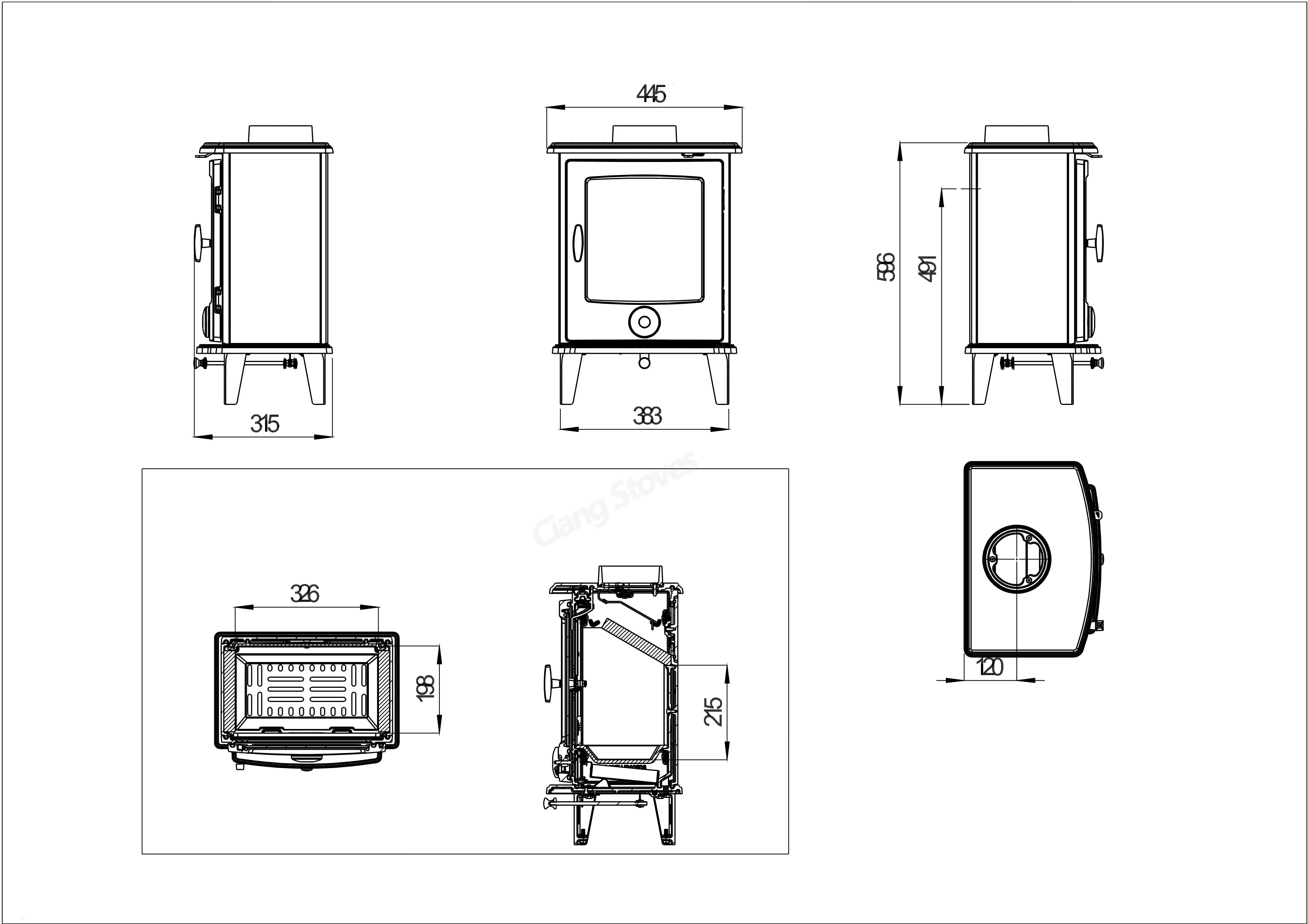 Iron Cast Stove Oven Fireplace Wood Burning Wood Stove Indoor Fireplace