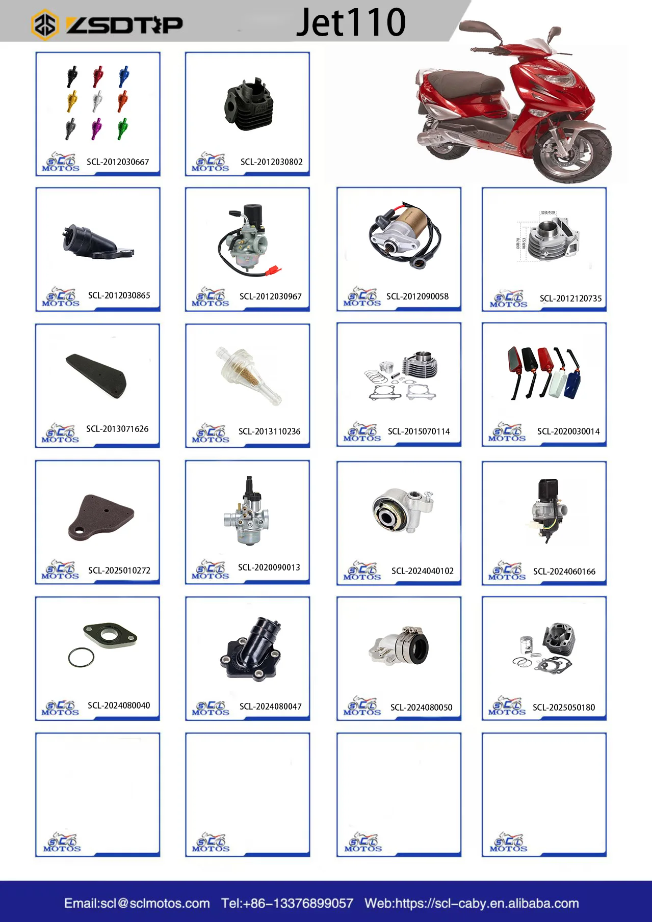 PZ19JF 2 Stroke Carburetor for Jet 50 & Matador 50 Scooters