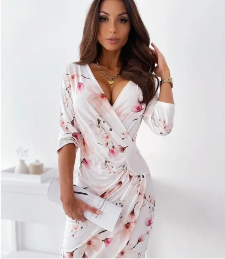 Summer Plus Size Magicmk Women Casual Dress Party Office Street Wear Print Floral Dresses