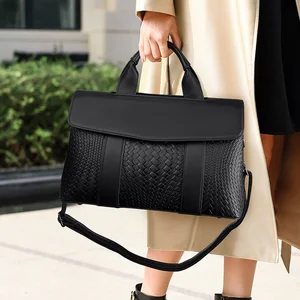 Ladies' Handbags Fashion Woven Pattern Large Capacity Top Quality Leather Women's Tote Bag Shoulder Bags Work Commuting
