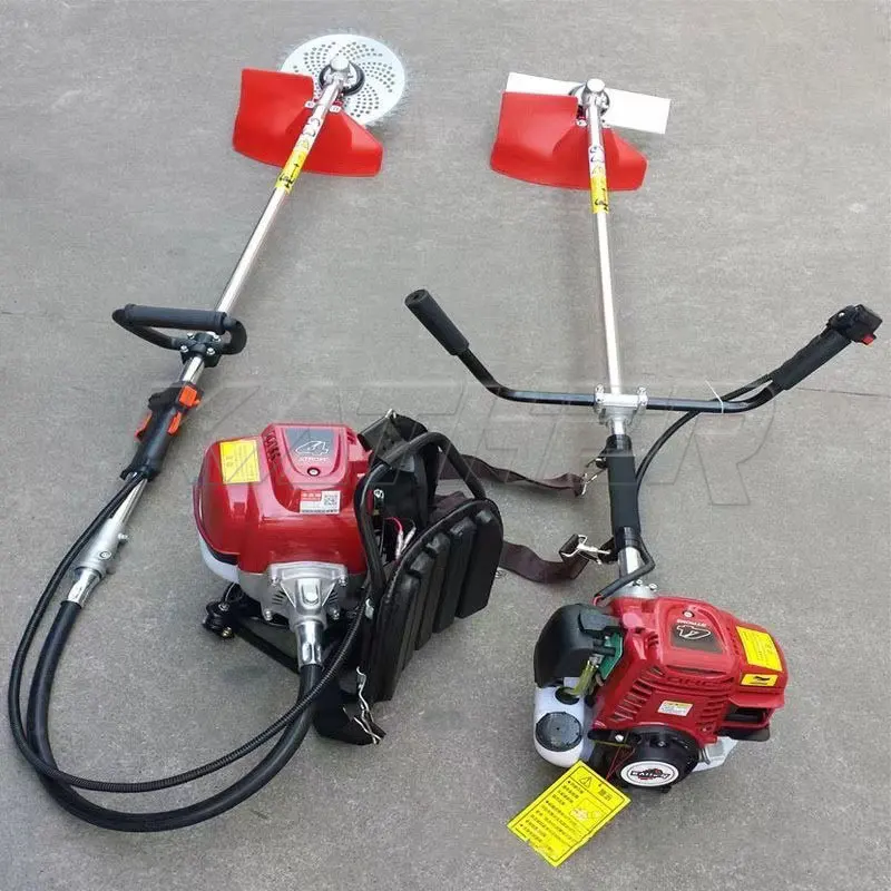 KATHER Backpack Brush Cutter Machine 2 Stroke 4 Stroke Gasoline Power String Trimmer Grass Cutting Machine Lawn Mower for Farm
