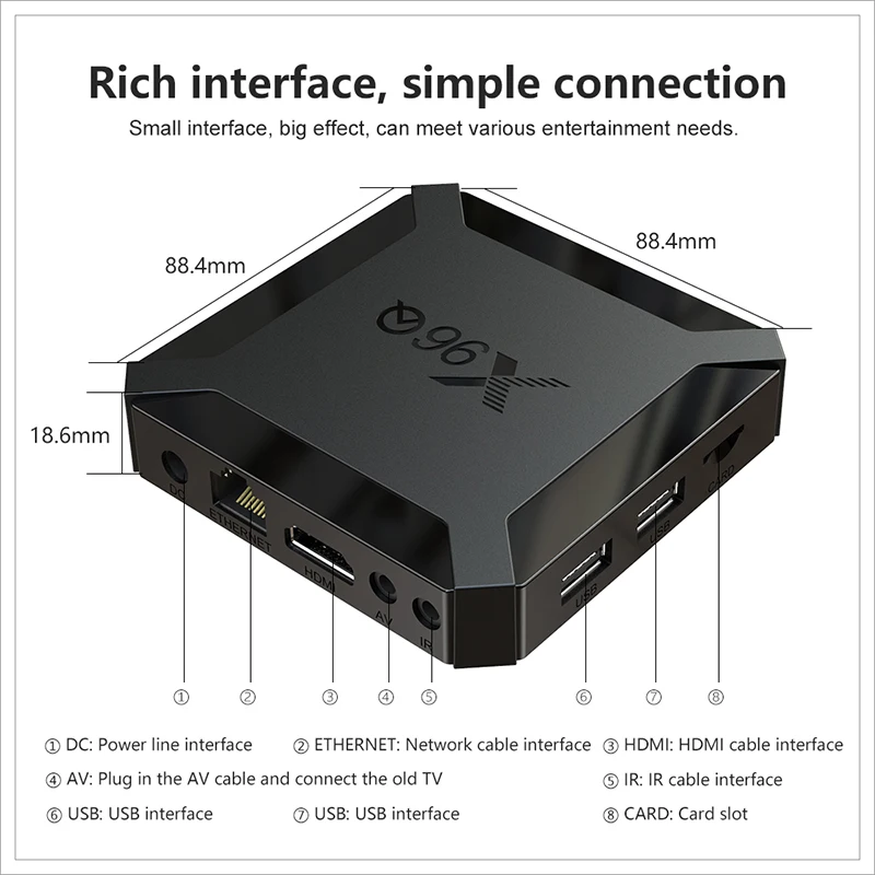 Hottest New Model Android 10.0 Smart Box X96Q Allwinner H313 X96 8K 4K TV Box