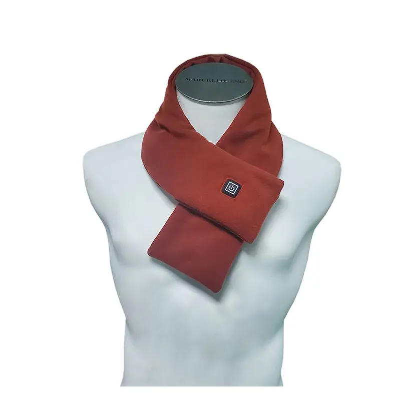 Custom winter fashion luxury designer graphene cotton smart USB heating neck scarf with gift box