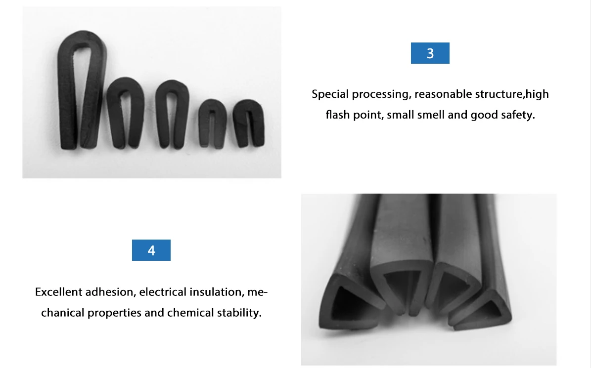 Grooved Silicone Pvc Tpe Epdm Rubber Strip Factory Car Rubber U Shape