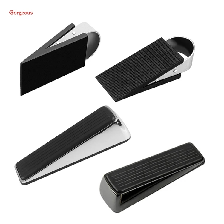 Heavy Duty Non-slip Rubber Door Wedge Stopper Triangular Draft Holder ...