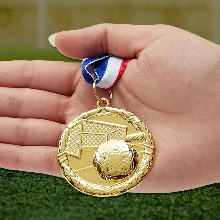 Supplier Price Football Soccer Medals Gold Color and Silver Color and  Branze Color With Ribbon Golden Boot Award