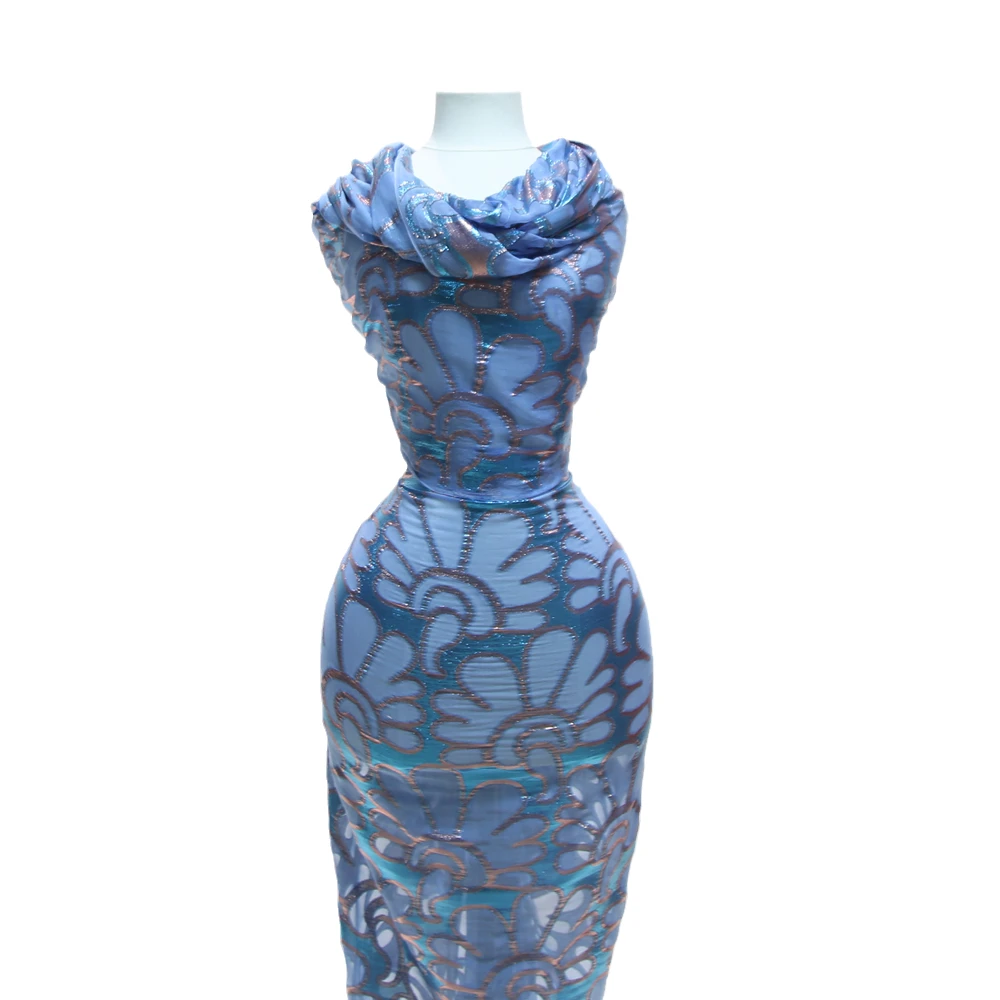 FAREASTEX Plain Color Silk Garbasaar Silk Jacquard With Metallic for Somali Wedding Somali Party Dress