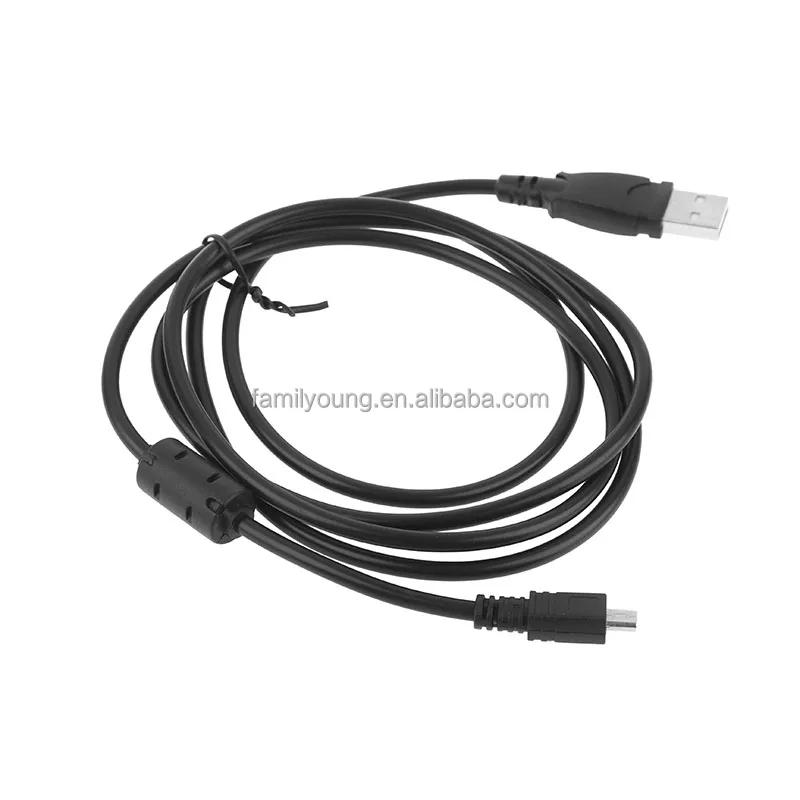 UC-E6 Digital Camera USB Data Cable Mini 8 Pin Data Cable for Nikon CoolPix Fuji Panasonic Olympus Sony 1.5M Ferrite Core