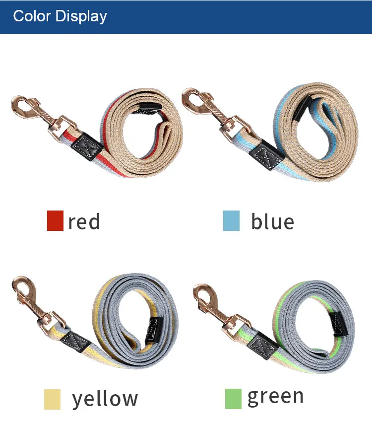 High Quality Pet Products Dog Rope Leash Canvas Thickened And Extended