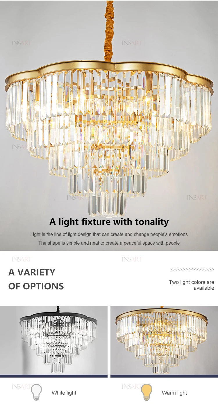 Modern Luxury Hotel Lobby Lamp Living Room Dining Room Led Crystal ...