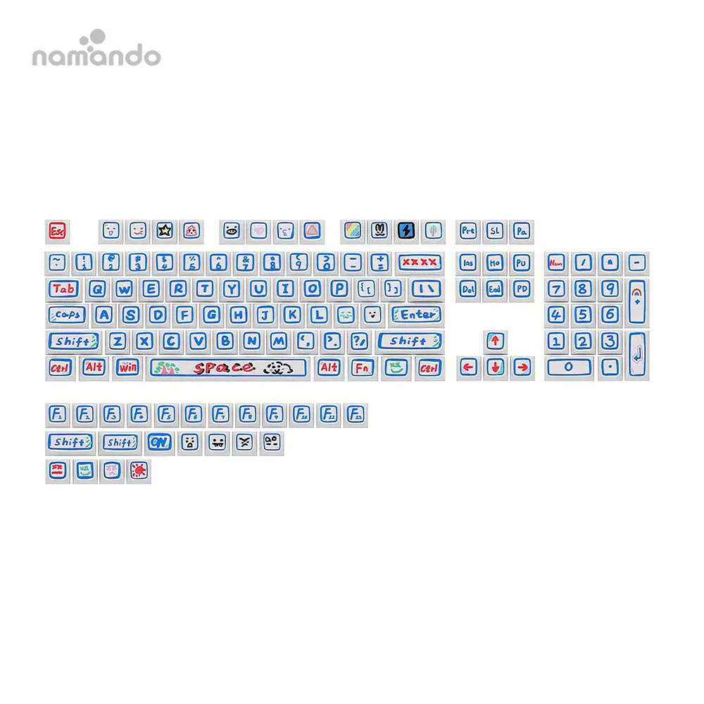 124 Teclas Pixel Wars Tema PBT Keycap Para Teclado Mecánico Para Juegos MX Switch XDA Perfil Tinte Sublimación Keycaps Inglés Coreano - AliExprs