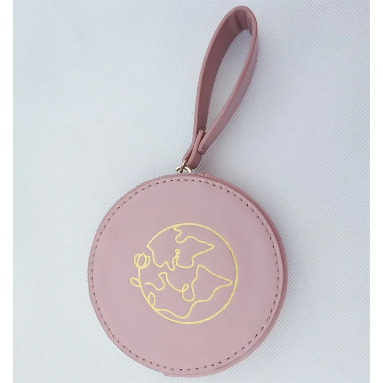 Wholesale high Quality PU Leather Round Shape Coin Purse Bag Clear Coin  Purse From m.