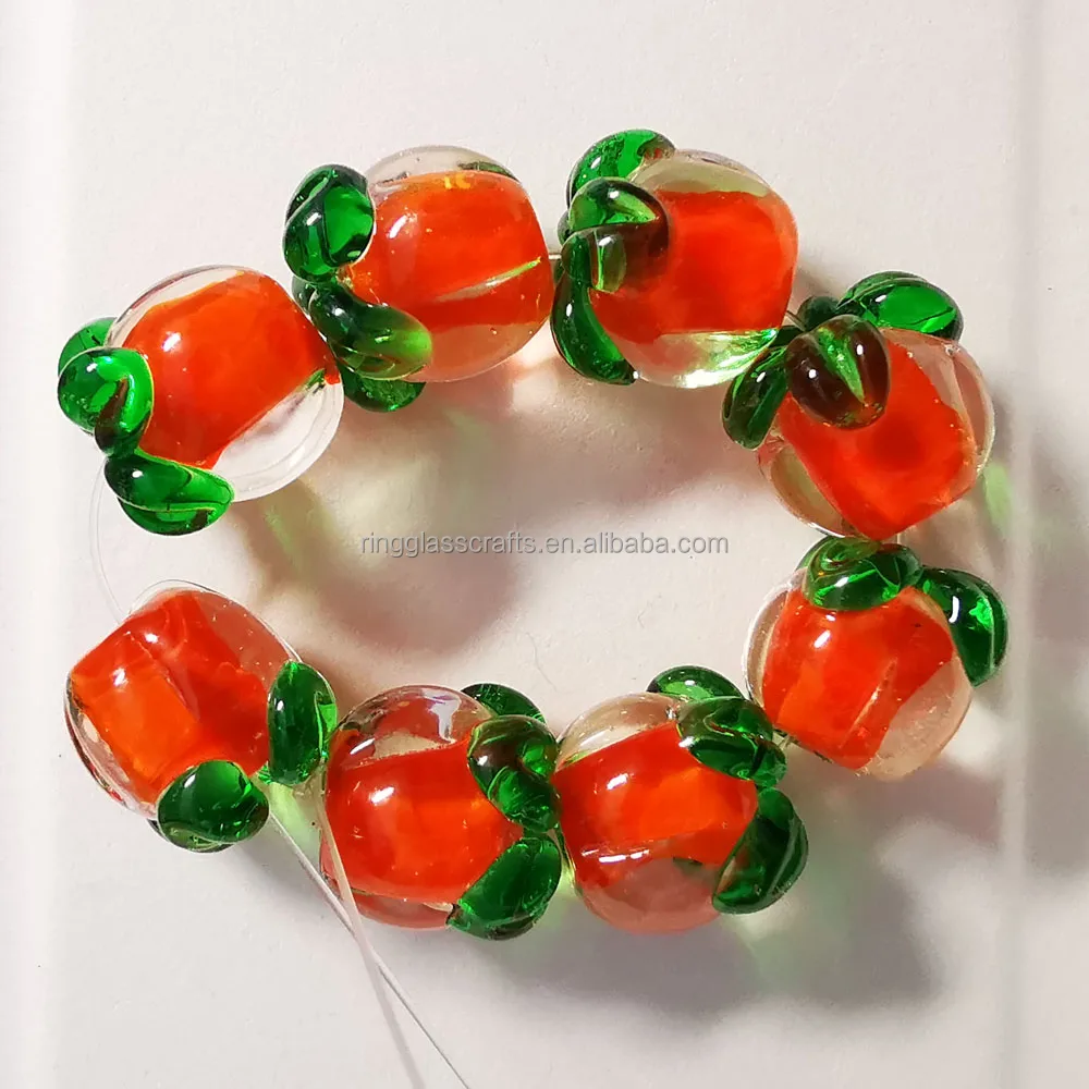handmade fruit beads supplier crystal lampwork