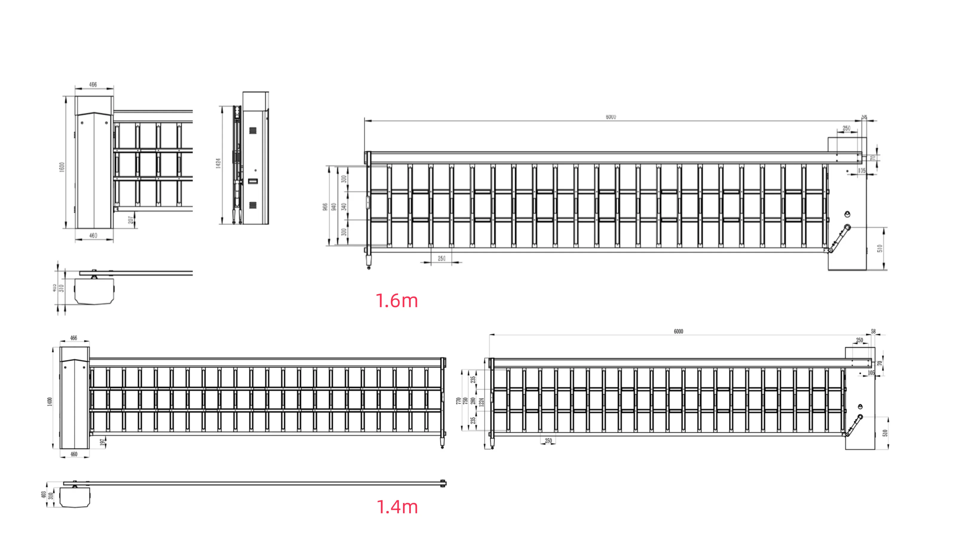 Baroxon Heavy Duty Vehicle Lane Access Control Drop Arm Operator Housing Unit