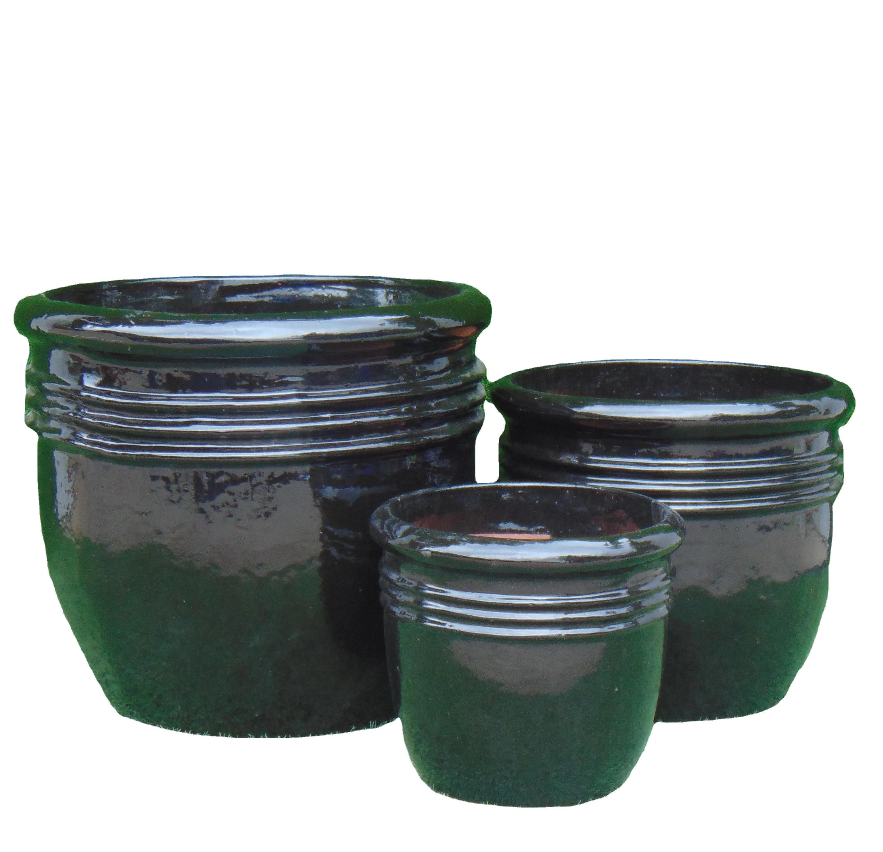 Terracotta Glazed Ceramic Planter Kit Outdoor Designed Clay Pots for Home Nursery Garden Plant Clamp for Room