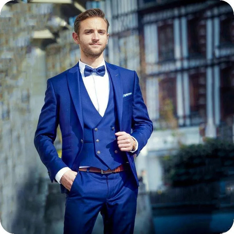 Royal Blue Best Men Wedding Suits Custom Made