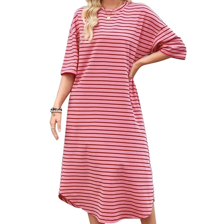 western loose dress LanaWest Women's Western Casual Corduroy Ditsy Ditsy Floral Loose Fit  Dropped Shoulder Smock Dress