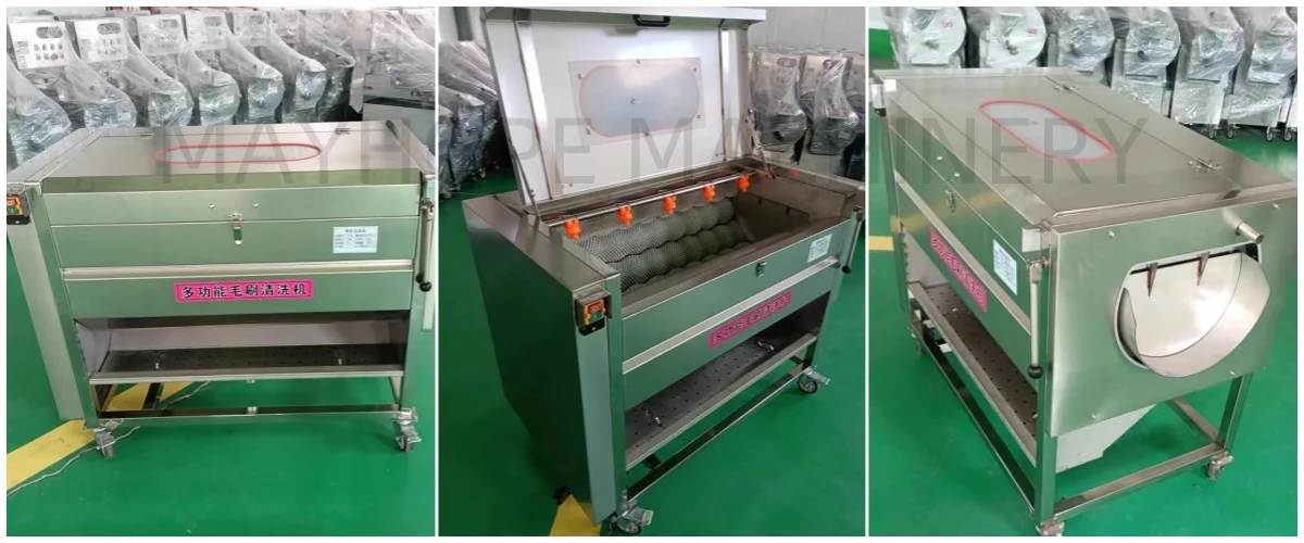 Stainless Steel Potato Cleaning Equipment Potato Peeler Machine