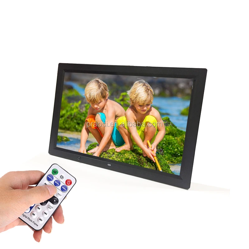 Pros 17 Inch Digital Photo Frame Wifi Android Digital Picture Videos Frame With Remote Control 1080P Video Background Music MP3