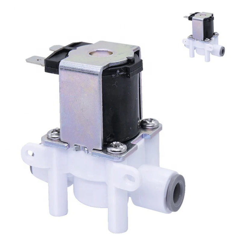 For RO Water System 1/4" 3/8" Quick Connection Plastic Water Valves 12V 24V Water Solenoid Valve Normally Closed Solenoid Valve