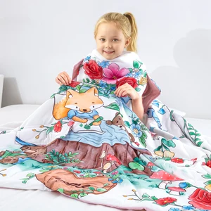 2026 New Design Luxury 4-Hole Anti-Kick Baby Quilt Breathable Air Mesh 3D Fabric Inner Core Children's Blanket Printed Hotels