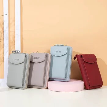 Best-selling mobile phone bag Trendy crossbody Bag For women PU leather Soft surface Coin Purse