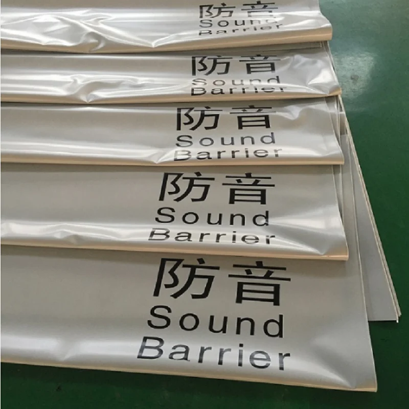 China Factory Sound Barrier Sheet Tarp Soundproof PVC Coated Tarpaulin Stock for Sale