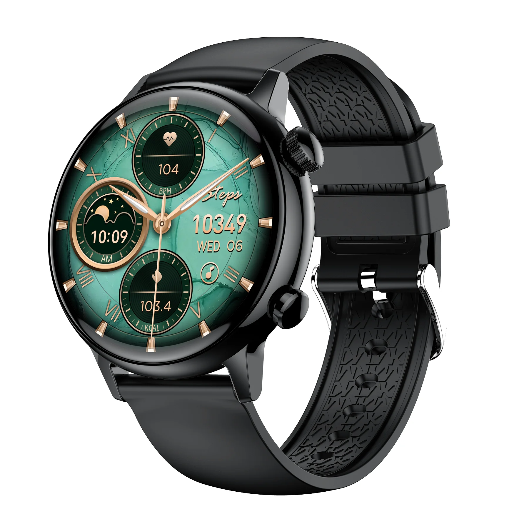 Smartwatch Unissex SENBONO HK39T À Prova d'Água IP68 com Pulseira de Silicone, Tela AMOLED, Bateria de 5-10 Dias, Monitor de...