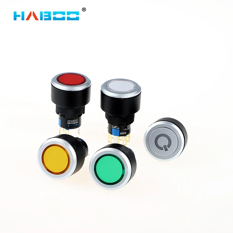 22mm Latching Push Button Switch – Self-Locking On/Off LED Switch, Metal Black Shell, Waterproof & Dustproof, Green LED, 3A For Car & Equipment