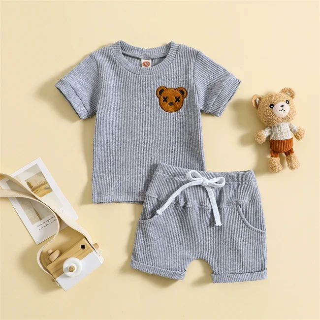 1pcs Private Label Rts Summer Newborn Infant Toddler Boys Girls Clothes