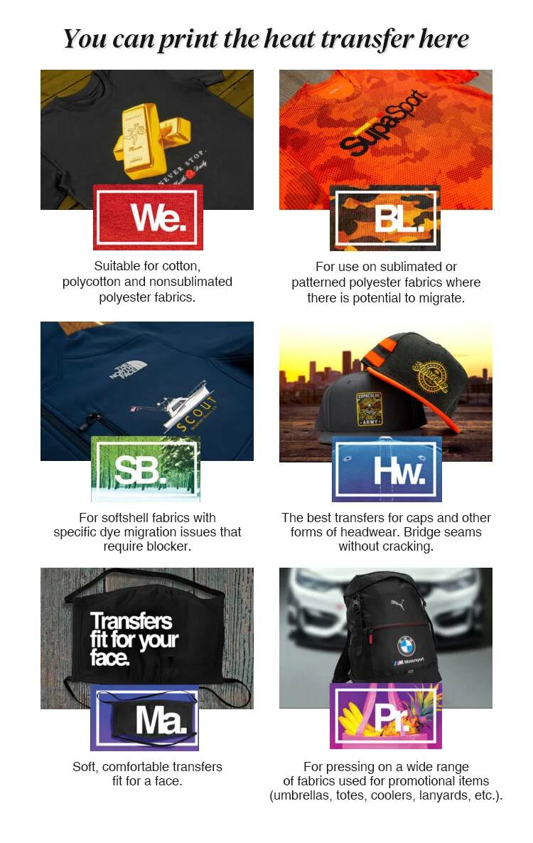 High Quality Custom Heat Transfer Vinyl Heat Transfer Labels Plastisol