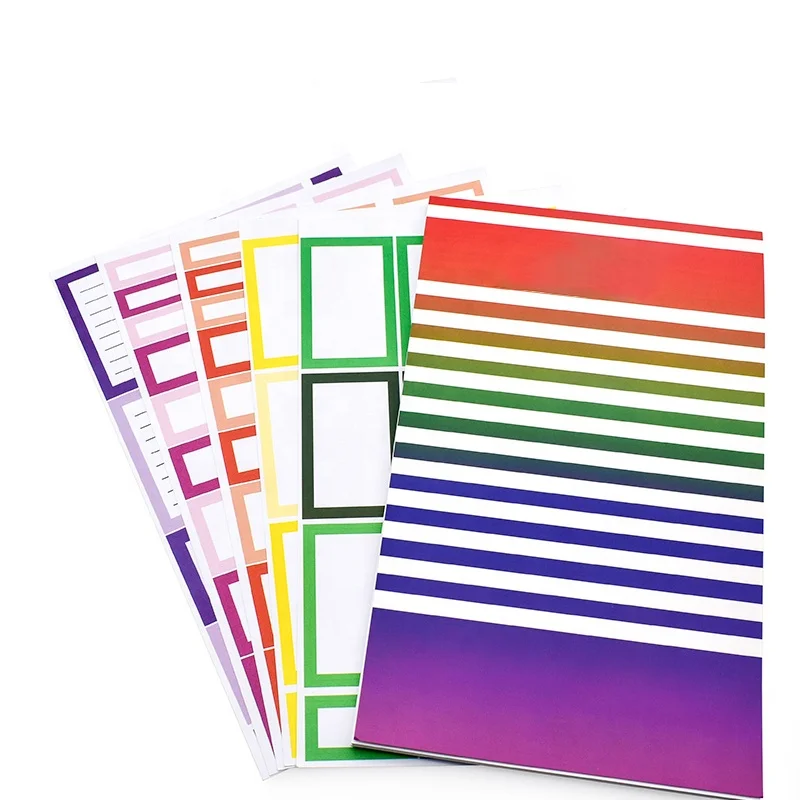 Custom Reusable Vinyl Activity Journal Planner Adult Blank Sticker