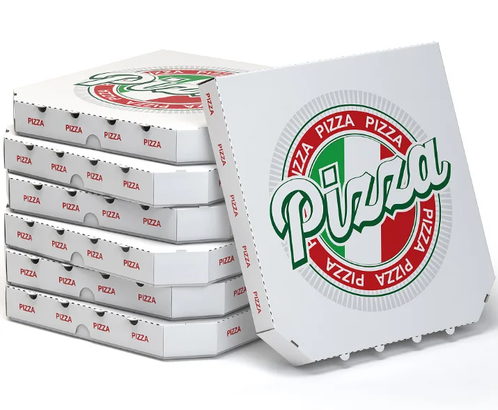 New Hot Custom Pizza Packing  Box 8/10/12/16 Inch Polygonal Thick Corrugated Pizza Box