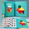 Dinosauro tangram + blocchi di materiale ABS