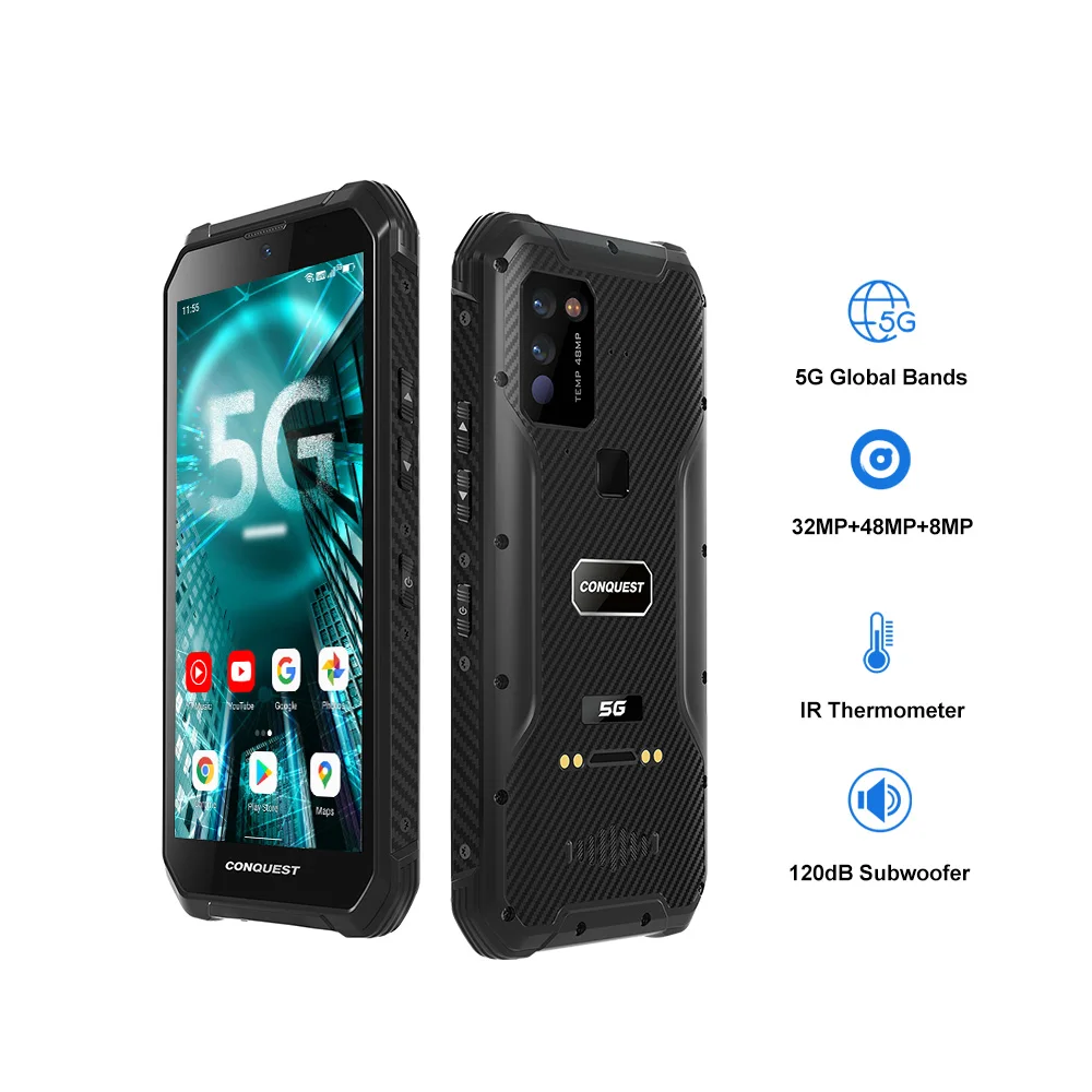 CONQUEST S21 5G Rugged Smartphone Global Unlock Mobile Phone