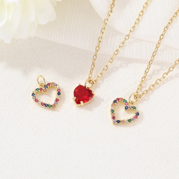 Hollow Tiny Heart Shape Pendant Charms 
