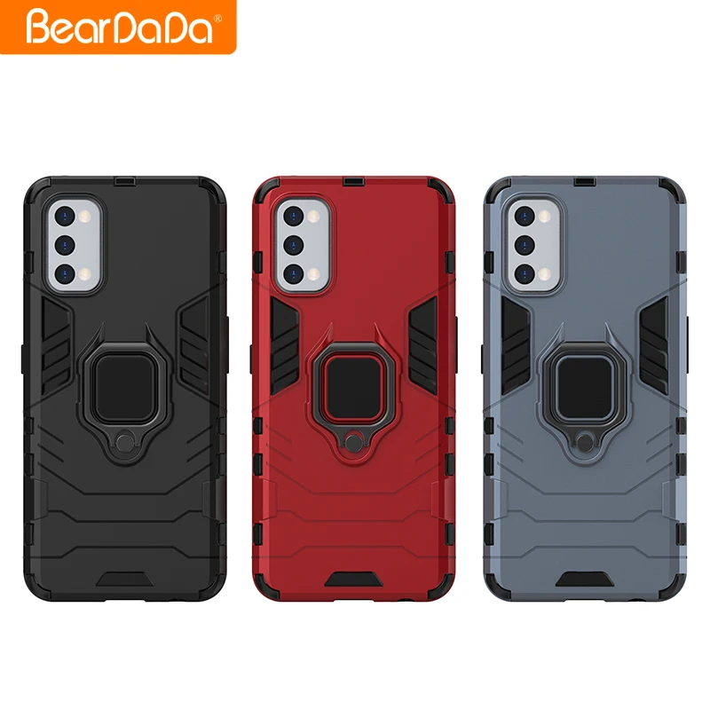 Cover Per Realme 7 Con Supporto Pieghevole, Antiurdo TPU/PC, Rosa Rosso - 4
