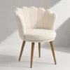 Ivory / Natural Wood Legs