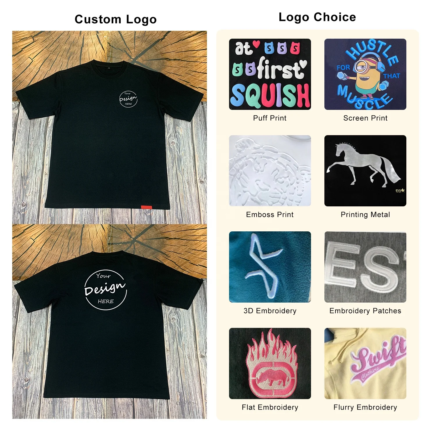 OEM Manufacturer Supply Wholesale Heavyweight 280GSM 100% Combed Cotton Fabric Plain Blank Tee Embroidery Basic Tshirt Cotton