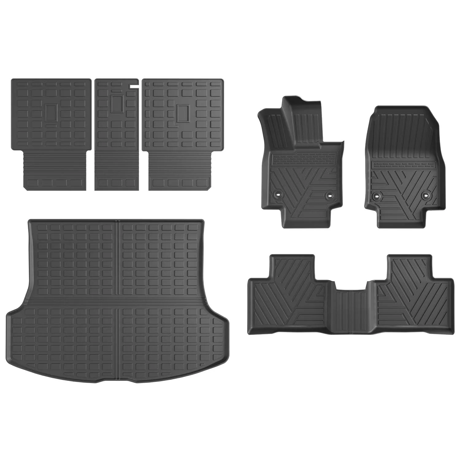 Rear Cargo Mat Rear Backrest Mat Floor Mat Compatible With 2023-2025 Lexus RX350 RX450H Durable TPE Floor Liner