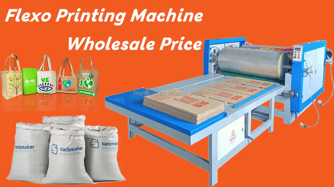 Wholesale Three Color Non Woven Bag Printing Machine Cheap Nylon Flexo