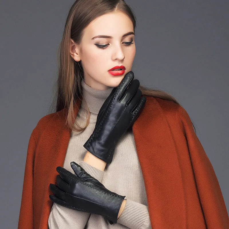 Bw101aw Oem Ladies Women Wholesale Fashion Genuine Lambskin Sheepskin