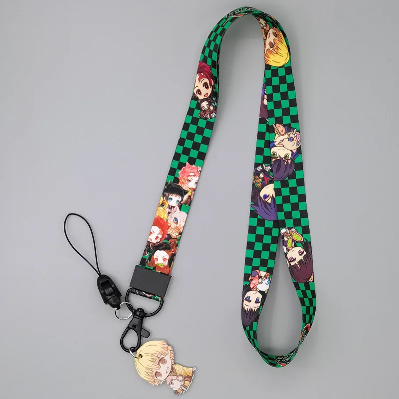 Professional manufacturer custom heat transfer printing anime cell phone lanyard supplier