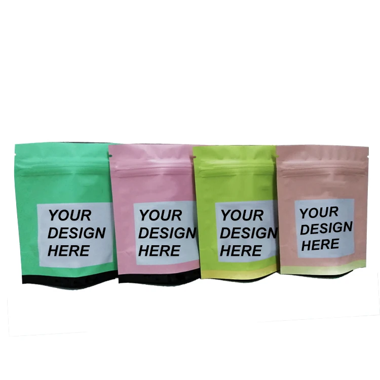 1g 3.5g 28g Custom Printed 35 Matte 1lb .5g Ziplock Smell Proof 3.5 Baggies Edible Packaging