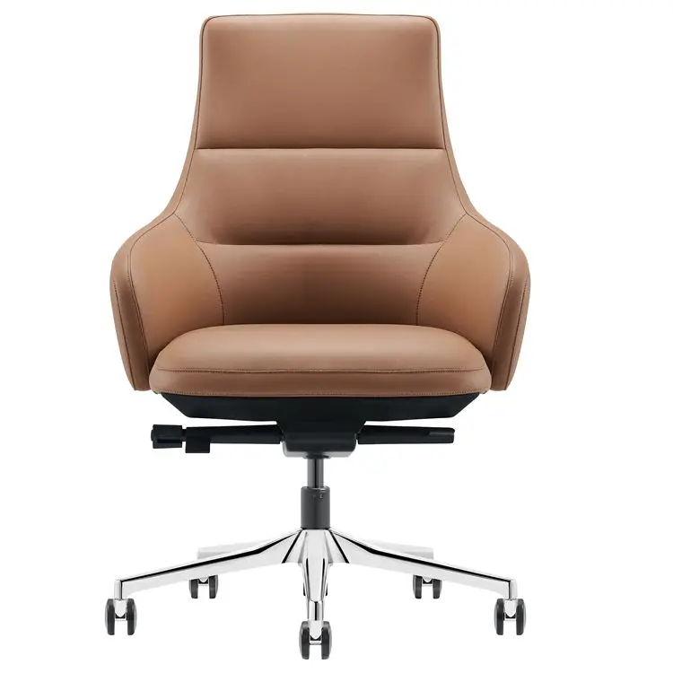 Leather Middle Back High End Swivel Unique Design Boss Revolving Luxury Modern Office Chairs