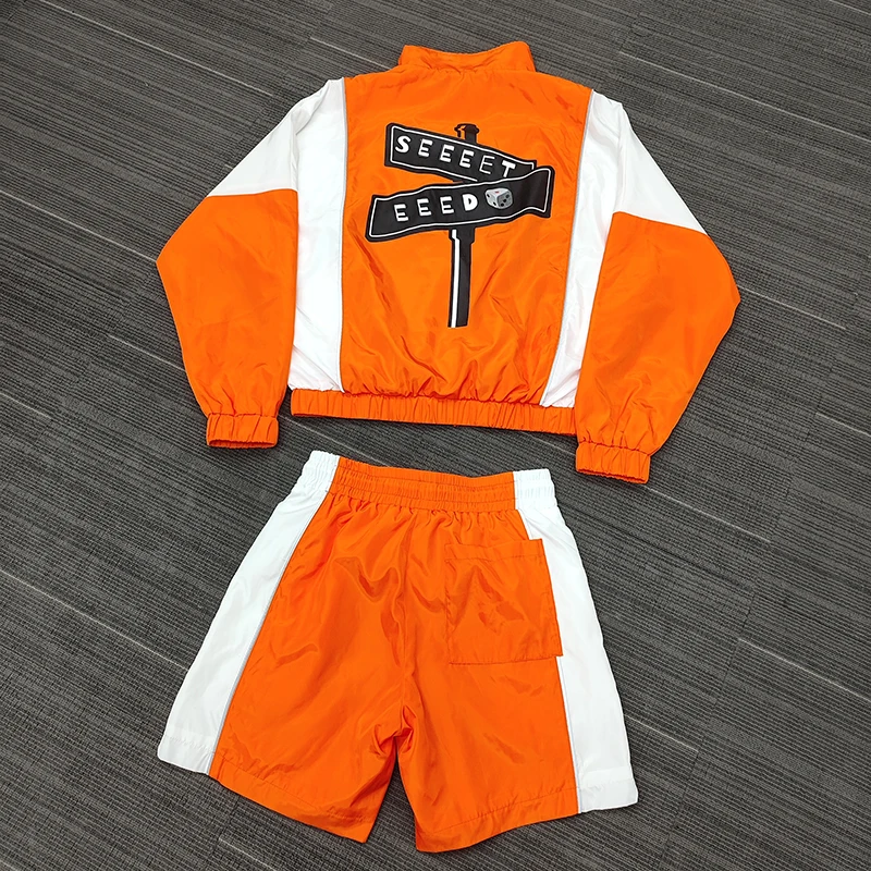 Ysjy Men Sets Two Piece Custom Windbreaker Shorts And Jacket Tracksuit